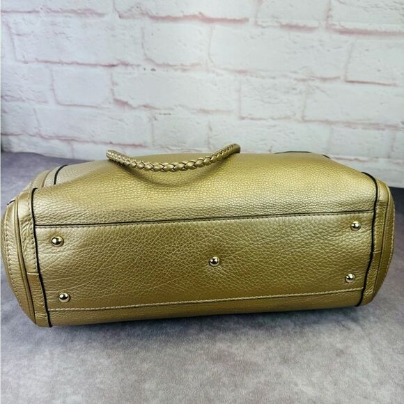 Gucci Gold Bella Tassel Braided Leather Tote - Picture 6 of 16